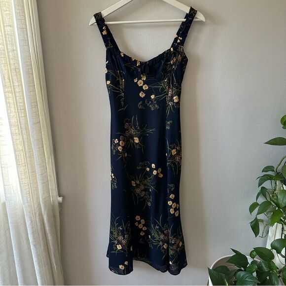 Reformation Peridot Side Slit Midi Dress in Mademoiselle - Picture 2 of 9